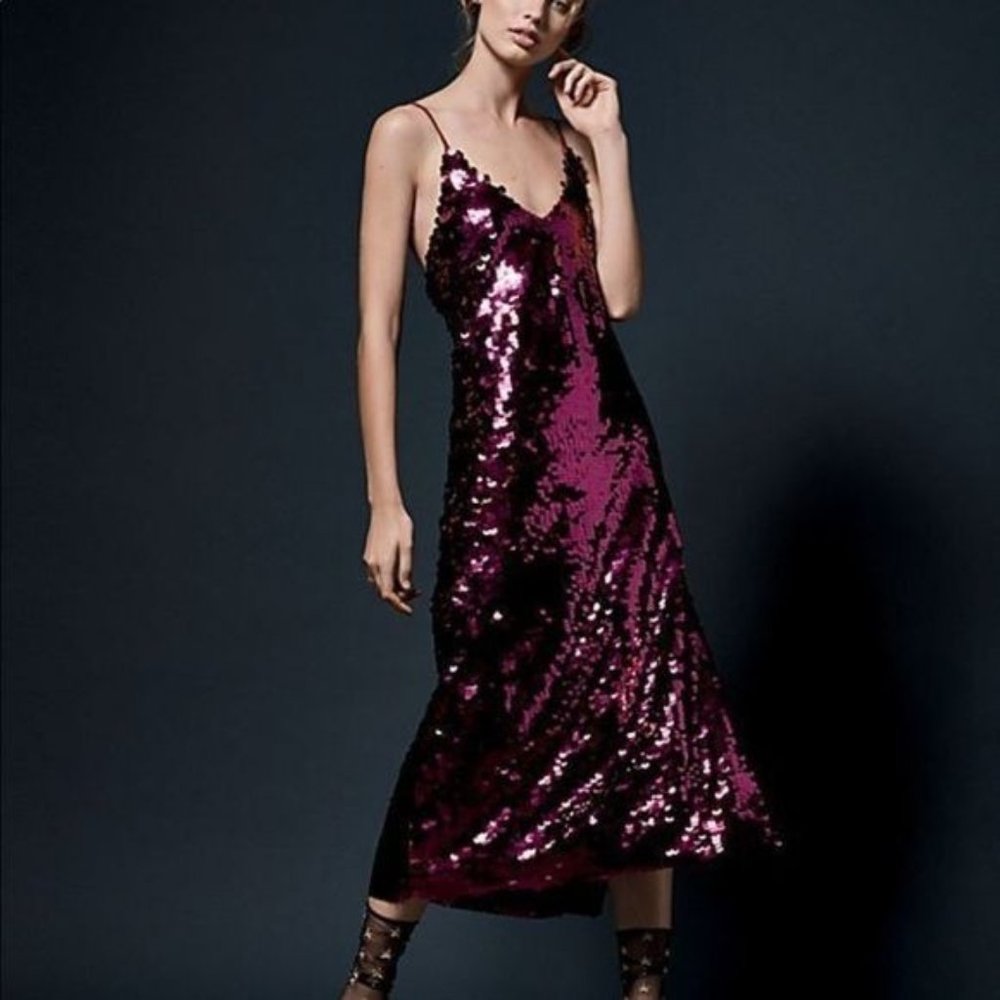Intimately Free People Paulette Party Midi Sequin Slip Dress